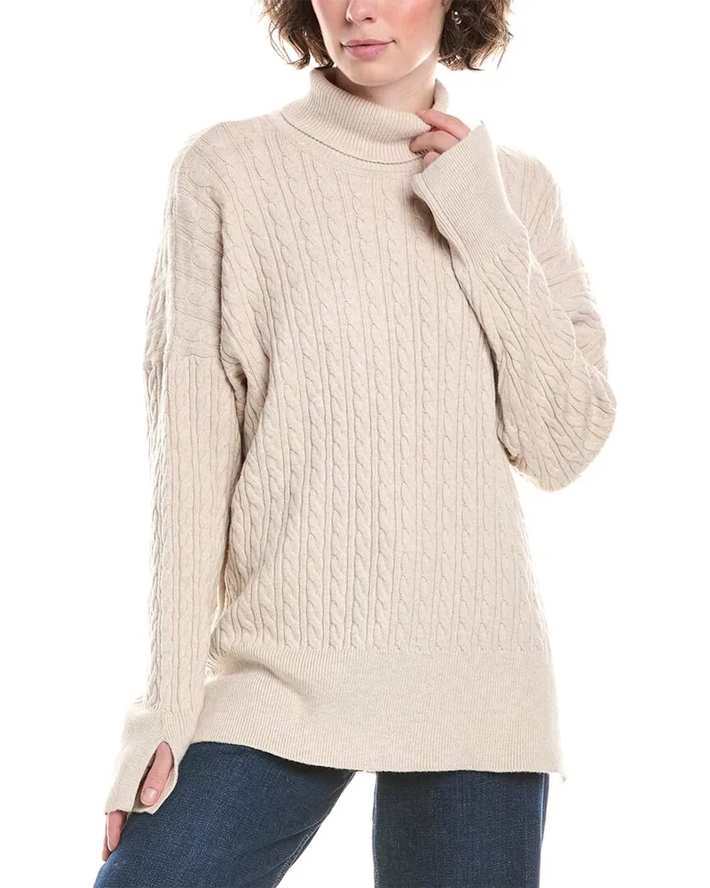Splendid Oakley Turtleneck Wool-Blend Sweater Nocolor