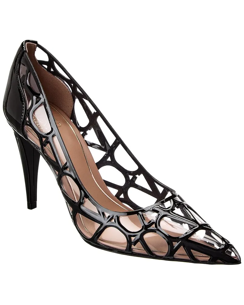 Valentino Garavani VLogo 90 Vinyl & Patent Pump Black