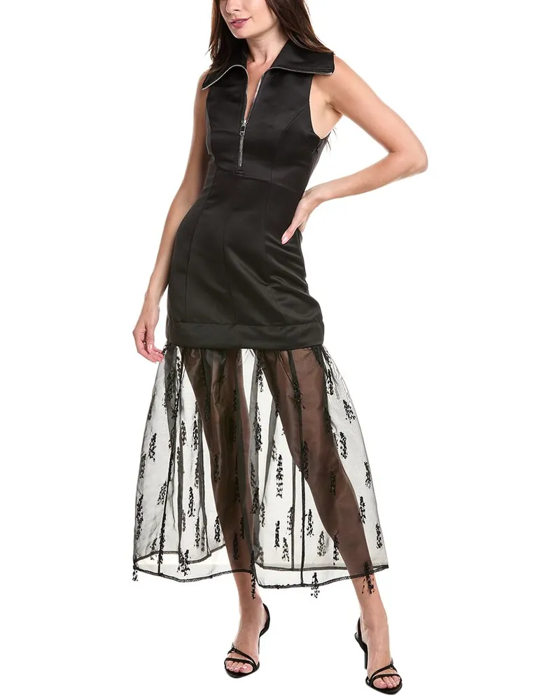 Ganni Organza Maxi Dress Black