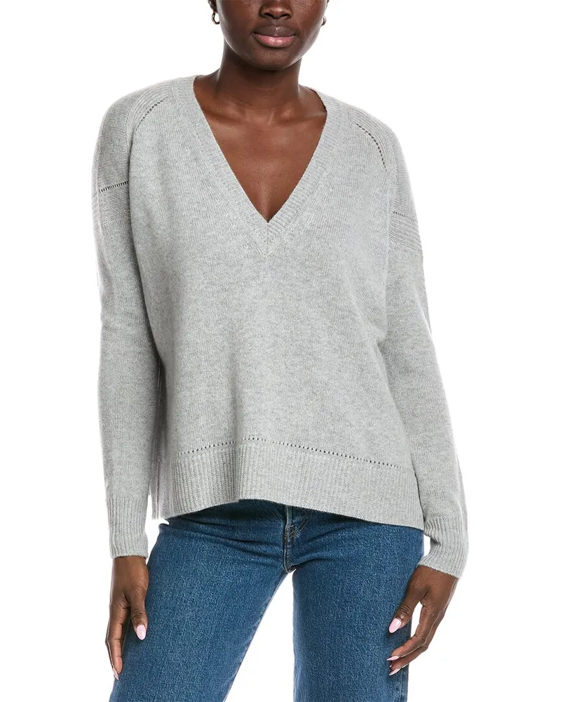 Autumn Cashmere Oversize Boxy Sweater Grey