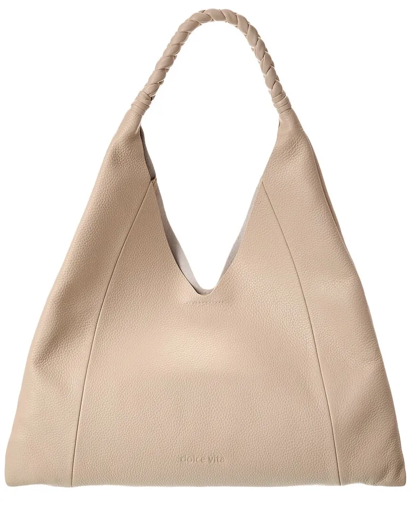 Dolce Vita Mia Leather Hobo Bag White