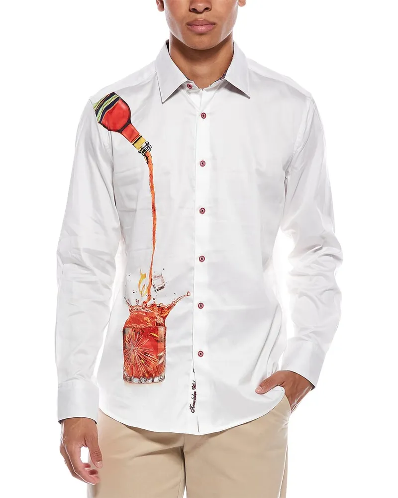 Robert Graham Bevande Classic Fit Woven Shirt White