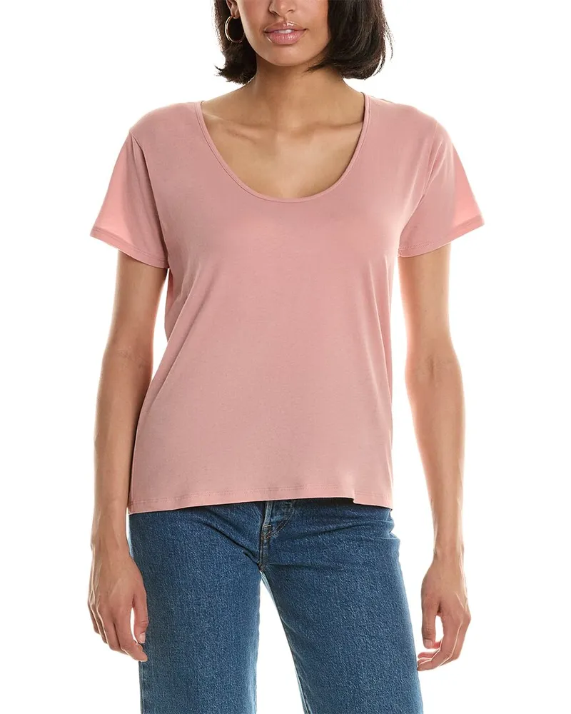 Vince Relaxed Scoop T-Shirt Pink