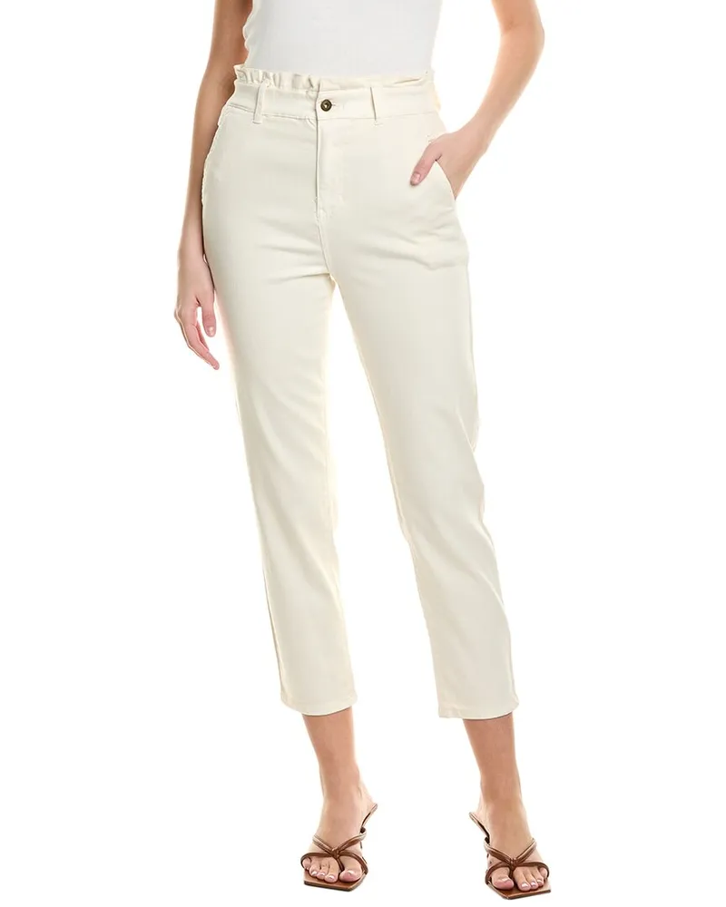 1.STATE Fly Front Paperbag Pant White