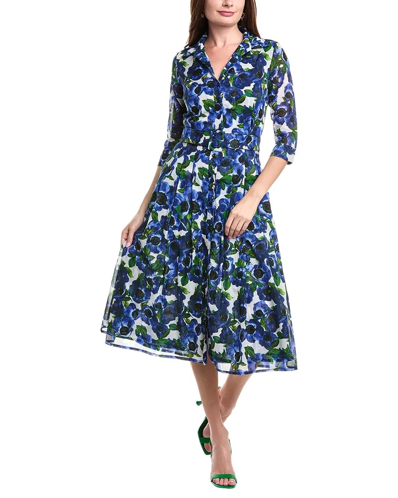 Samantha Sung Audrey Shirtdress Blue