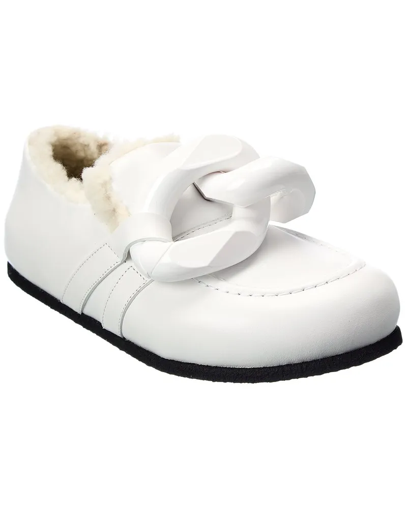J.W.Anderson Chain Leather Loafer White