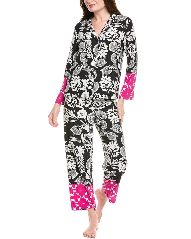 NATORI 2pc Botanica Pajama Set Black