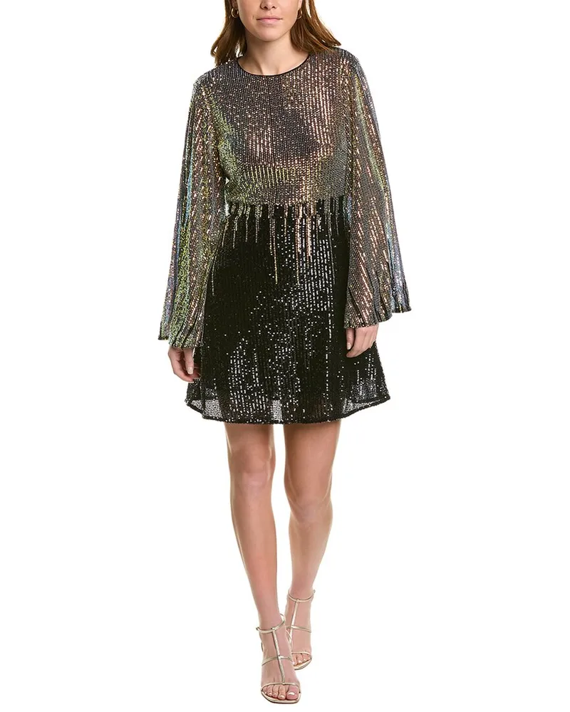 Traffic People Liza Mini Dress Metallic