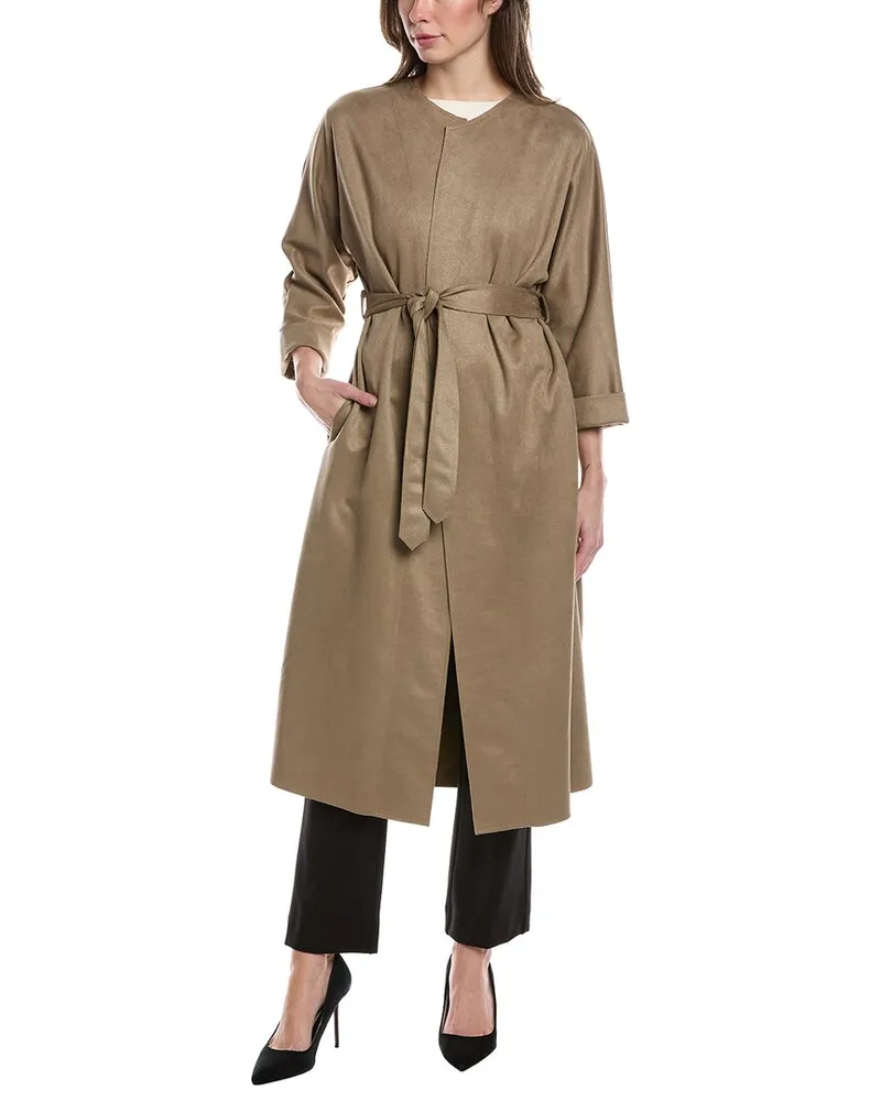 Joseph Ribkoff Open Front Coat Brown