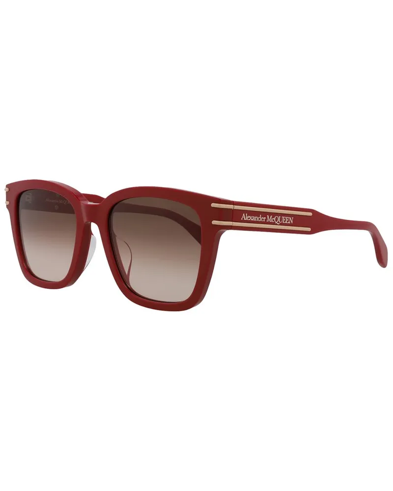 Alexander McQueen Unisex AM0399SA 55mm Sunglasses Red