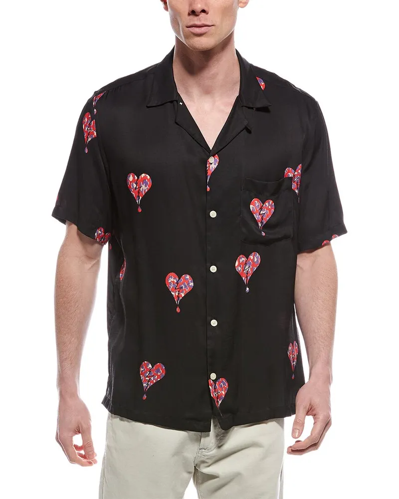 AllSaints Ikuma Breakup Shirt Black