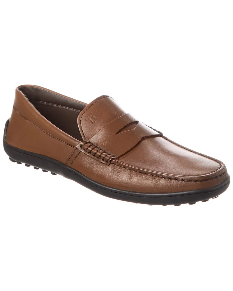 TOD'S TODs Leather Driver Brown