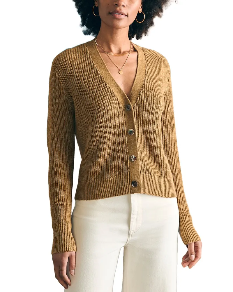 Faherty Miramar Linen-Blend Cardigan Nocolor