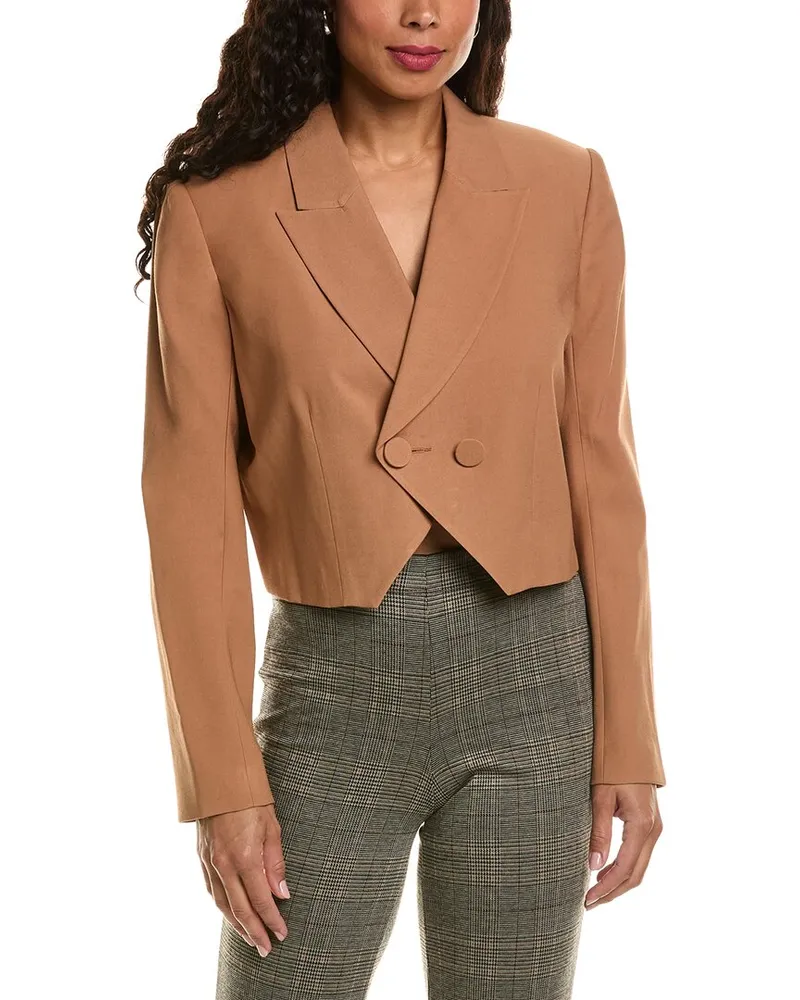 The Sei Crop Blazer Brown