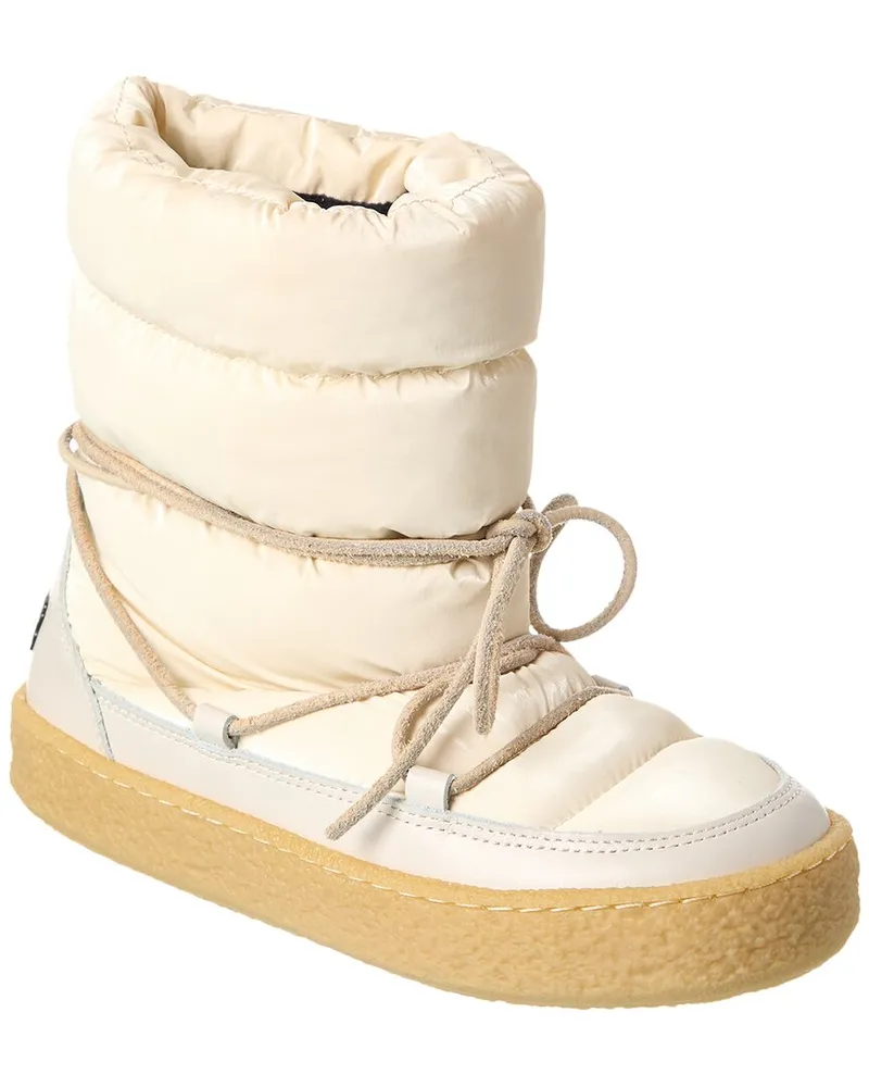 Isabel Marant Zimlee Nylon & Leather Snow Boot Beige