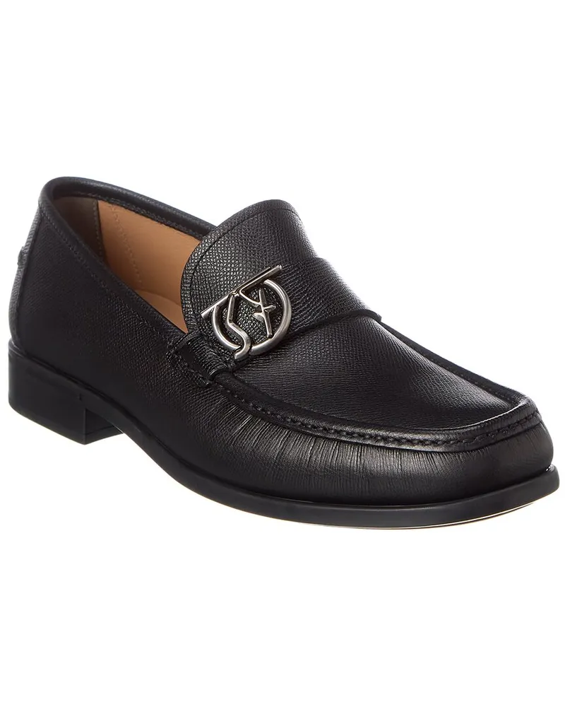 Ferragamo Linus Leather Loafer Black