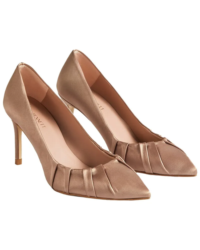 L.K.Bennett  Florena Satin Closed Courts Brown