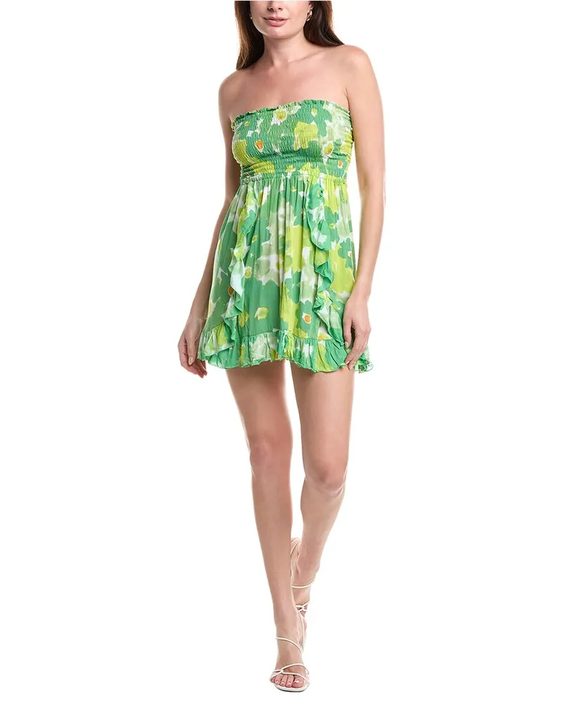 Tiare Hawaii Hoku Mini Dress Green