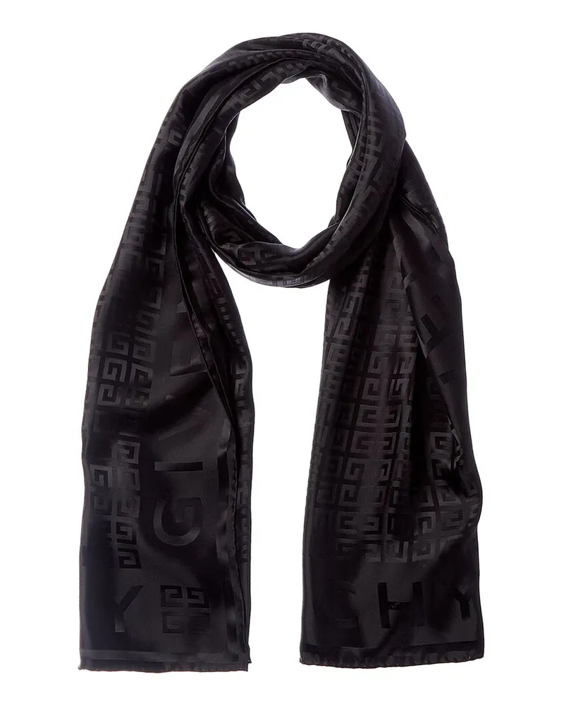 Givenchy 4G Monogram Silk Scarf Black