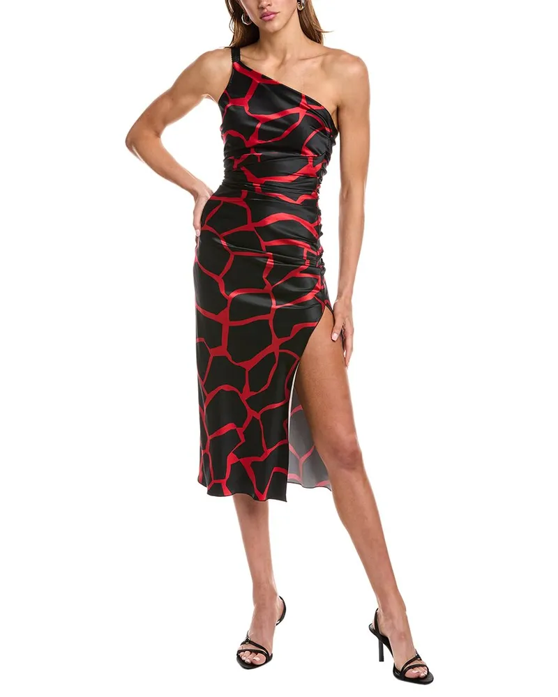 Dolce & Gabbana Silk-Blend Midi Dress Red