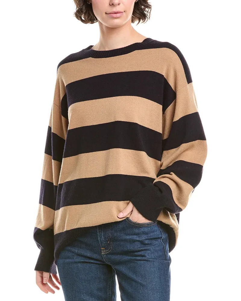 Max Mara Faretra Wool & Cashmere-Blend Sweater Brown