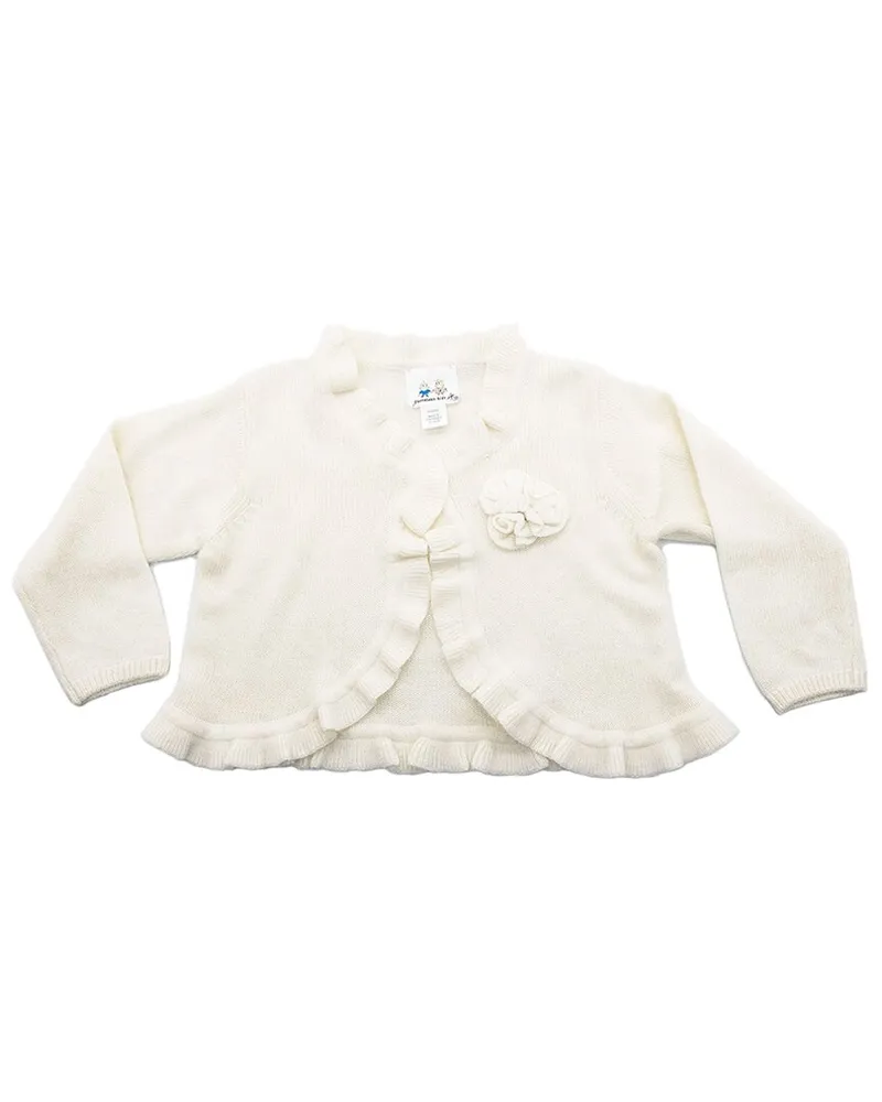 portolano  Wool & Cashmere-Blend Cardigan Bolero White