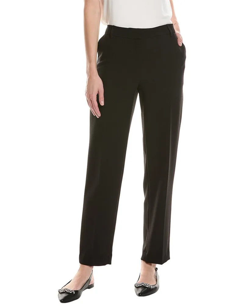 Anne Klein Crepe Straight Pant Black