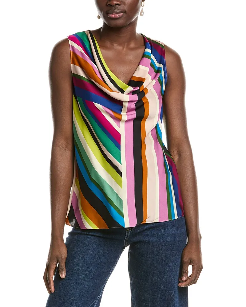 Elie Tahari The Jane Drape Neck Cami Nocolor
