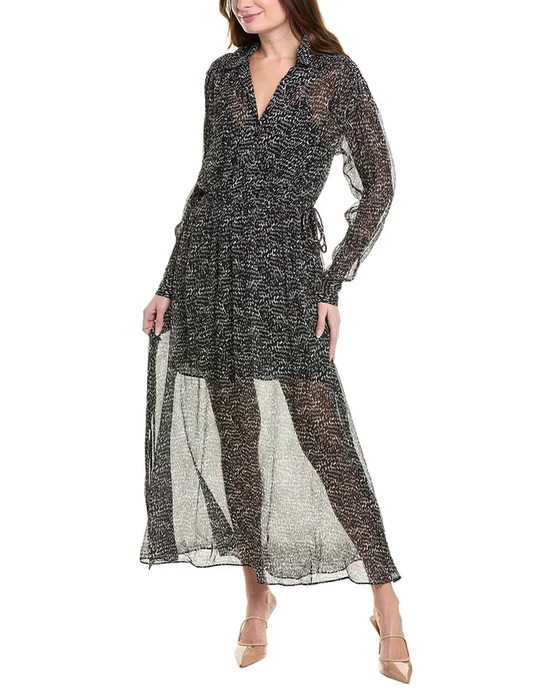 Rag & Bone Emmy Printed Silk-Blend Maxi Dress Black