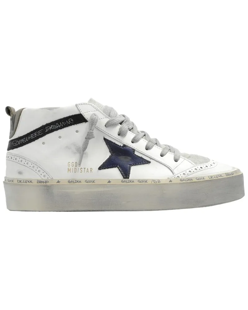 Golden Goose Hi Mid Star Leather Sneaker White