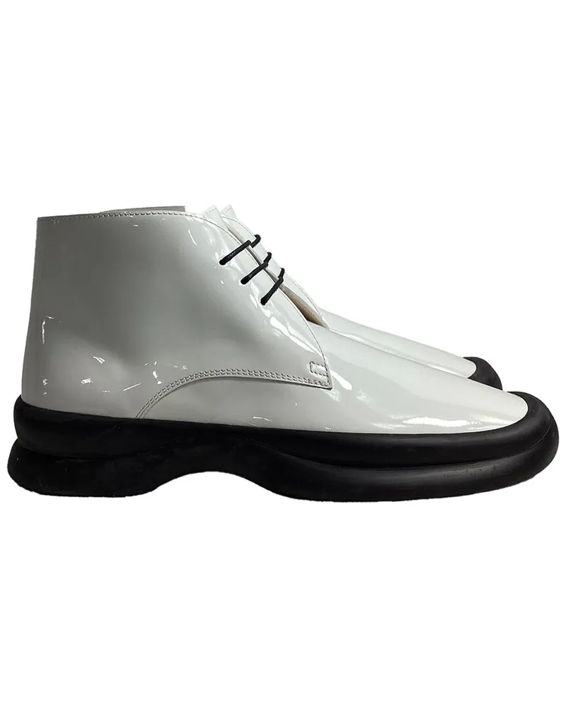 The Row Women's Patent Leather Town Lace-Up Ankle Boot, Size IT Authentic Pre-Loved Nocolor