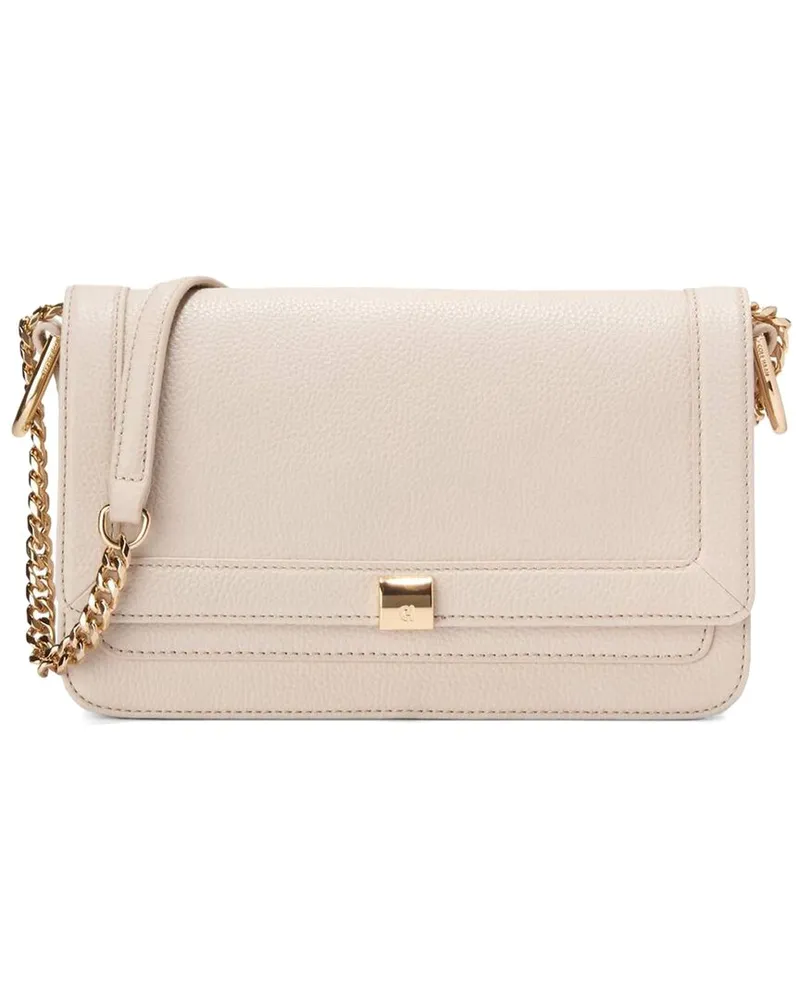 COLE HAAN Daniella Chain Leather Shoulder Bag Beige