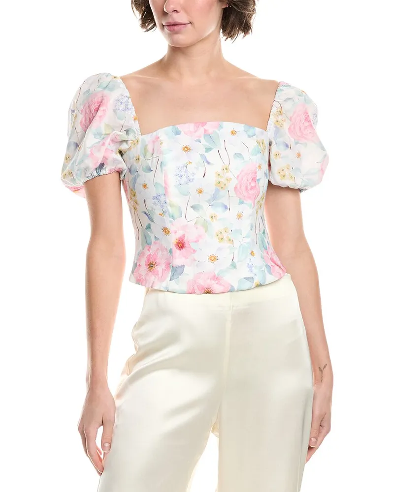 Bardot Sheyla Floral Printed Top White