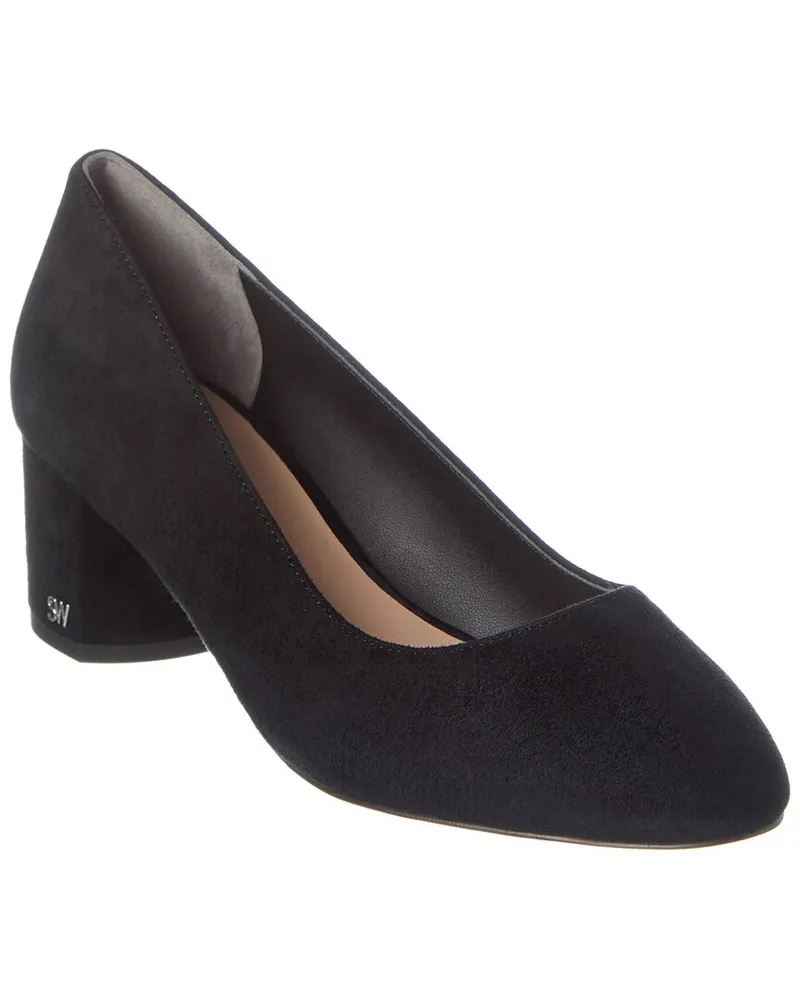 Stuart Weitzman Bridget 50 Block Leather Pump Nocolor