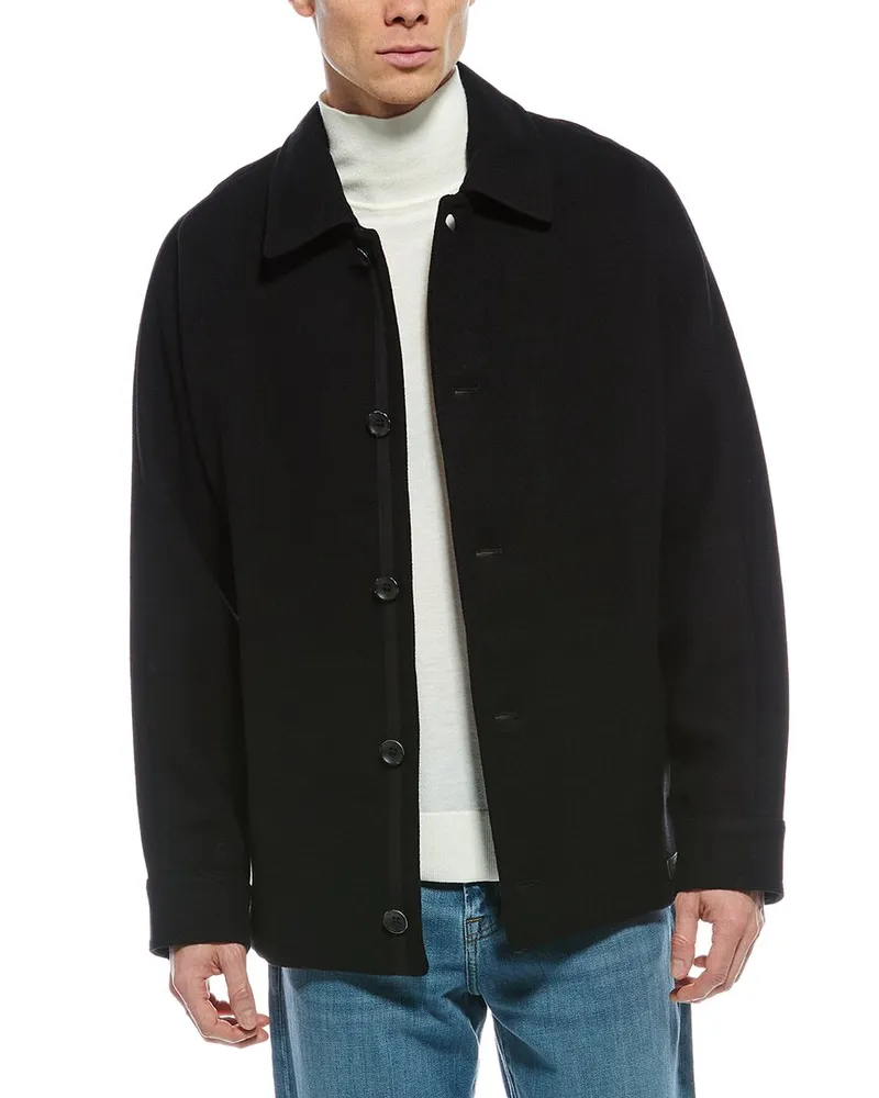 Rag & Bone Henderson Wool-Blend Shirt Jacket Black