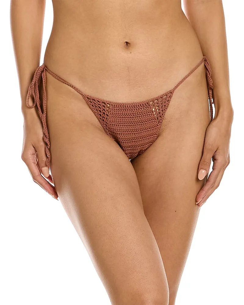 Cult Gaia Dylan Crochet Bikini Bottom Brown