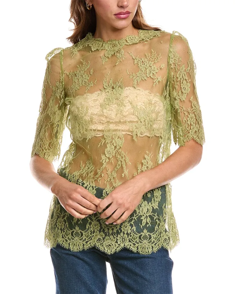 Dolce & Gabbana Lace Top Green