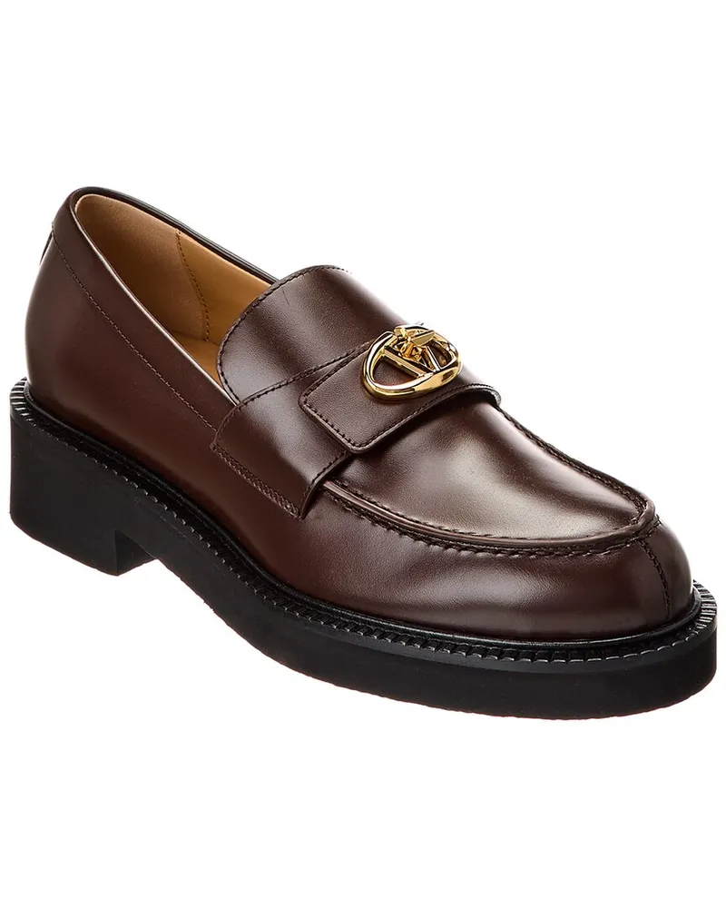Valentino Garavani Leather Loafer Brown