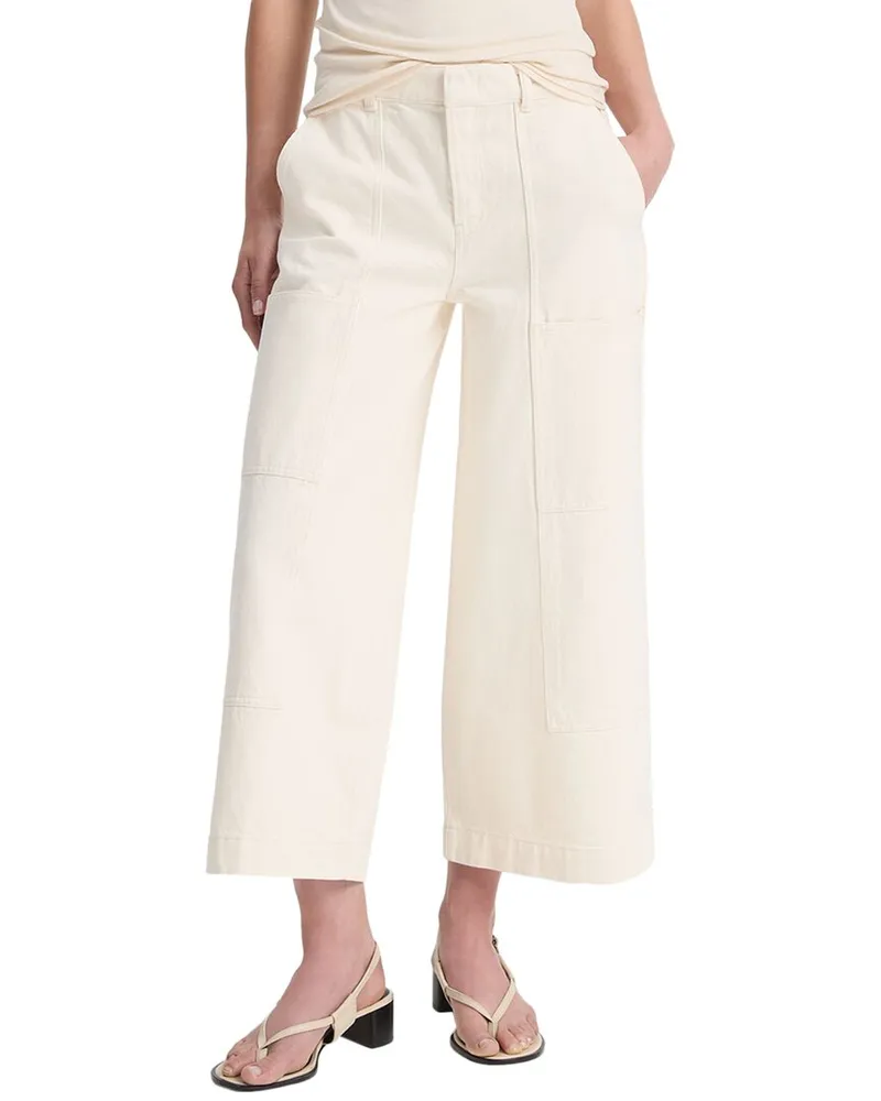 Vince Mid Rise Utility Crop Wide Pant Nocolor