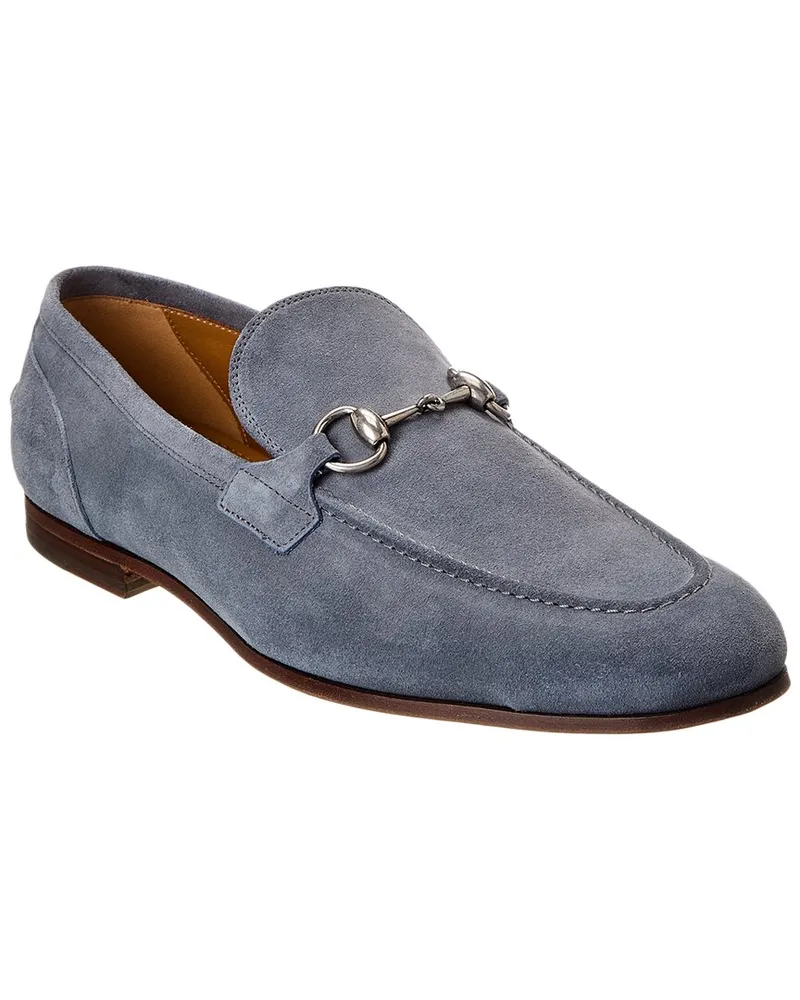 Gucci Jordaan Suede Loafer Blue