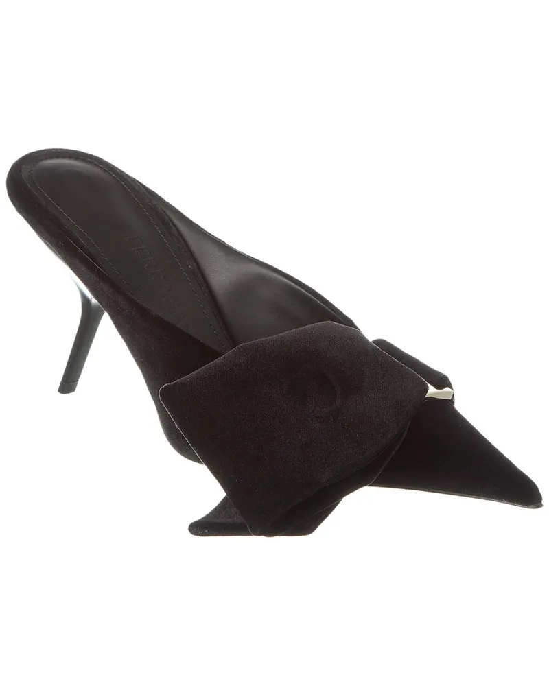 Ferragamo Asymmetric Bow Satin Pump Black