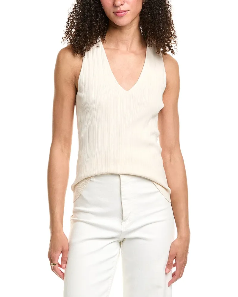 Vince V-Neck Tank Beige