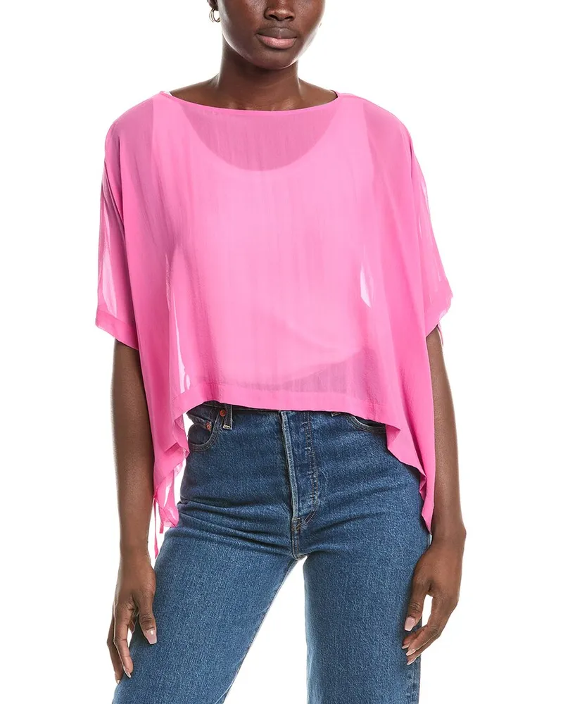 Eileen Fisher Silk Poncho Nocolor