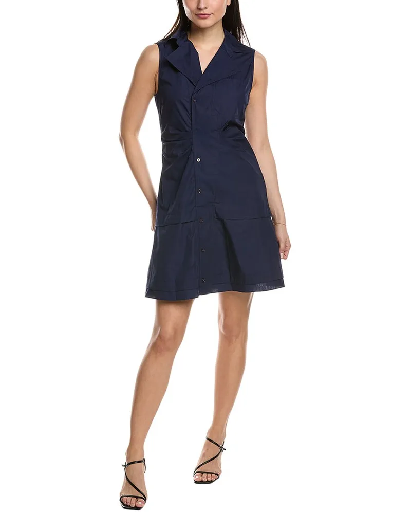 Derek Lam Satina Mini Dress Blue