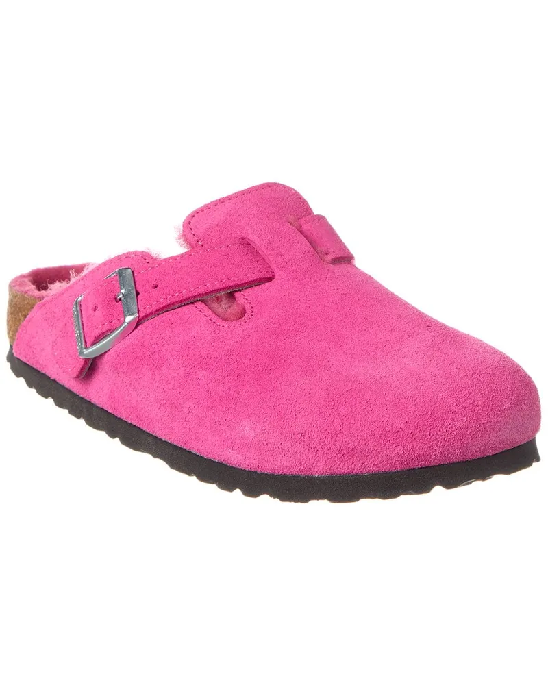 Birkenstock Boston VL Narrow Suede & Shearling Clog Nocolor