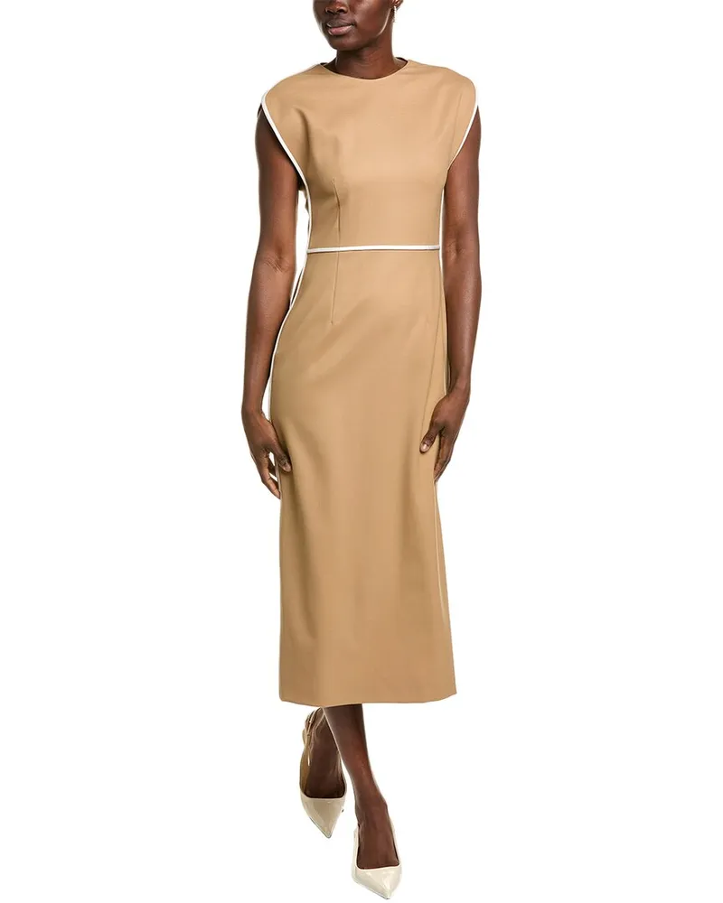 HUGO BOSS Detira Wool-Blend Midi Dress Nocolor