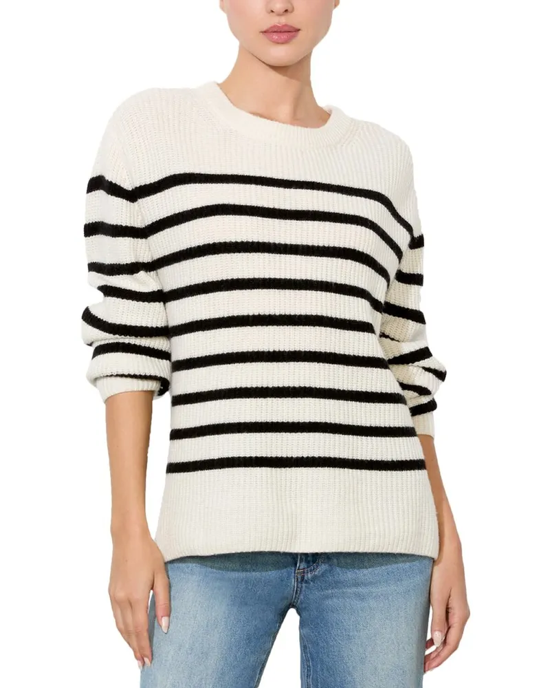 Alice + Olivia Harold Wool-Blend Pullover White