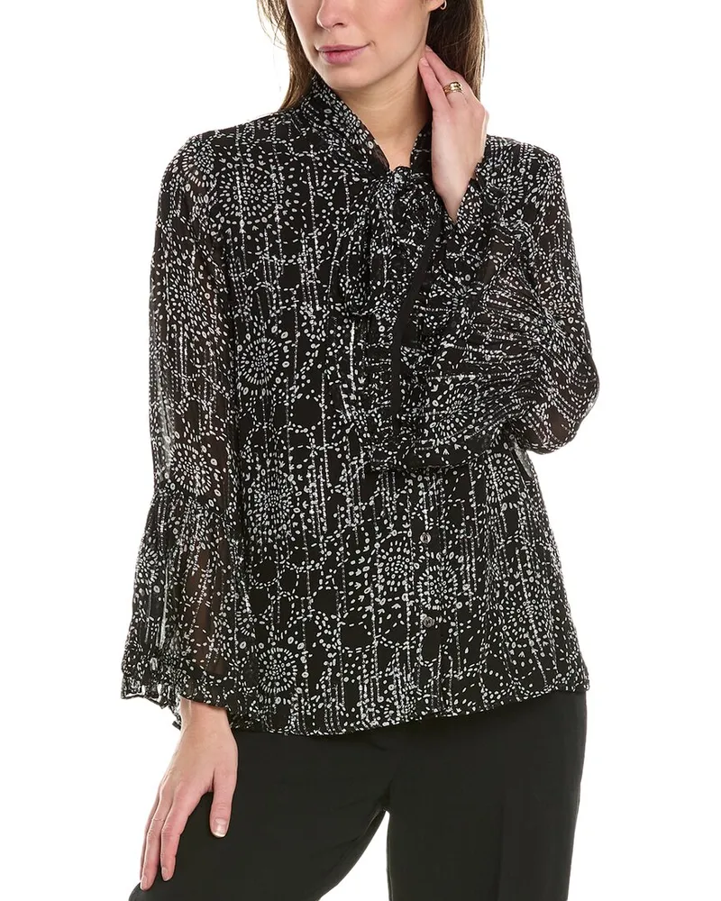 Vince Camuto Fan Sleeve Blouse Black