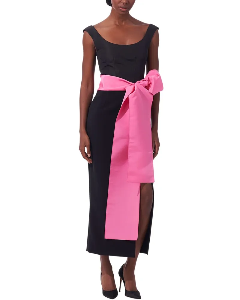 Carolina Herrera New York Scoop Neck Midi Dress Nocolor