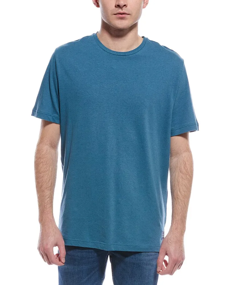 Paul Smith Regular Fit Linen-Blend T-Shirt Blue